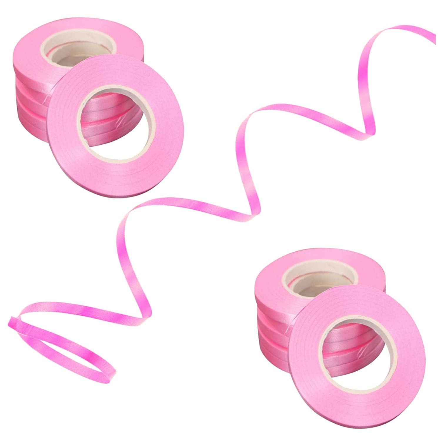 LUDALY 12 Pieces Balloon Curling Ribbon for Decoration (Pink)