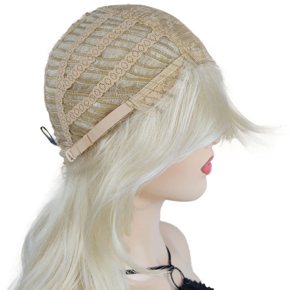 Wiginway Shaggy Layered Wig with Bangs, Shoulder Length Natural Straight Shags Wig, Soft Synthetic Hair, 613 Blonde - Image 8