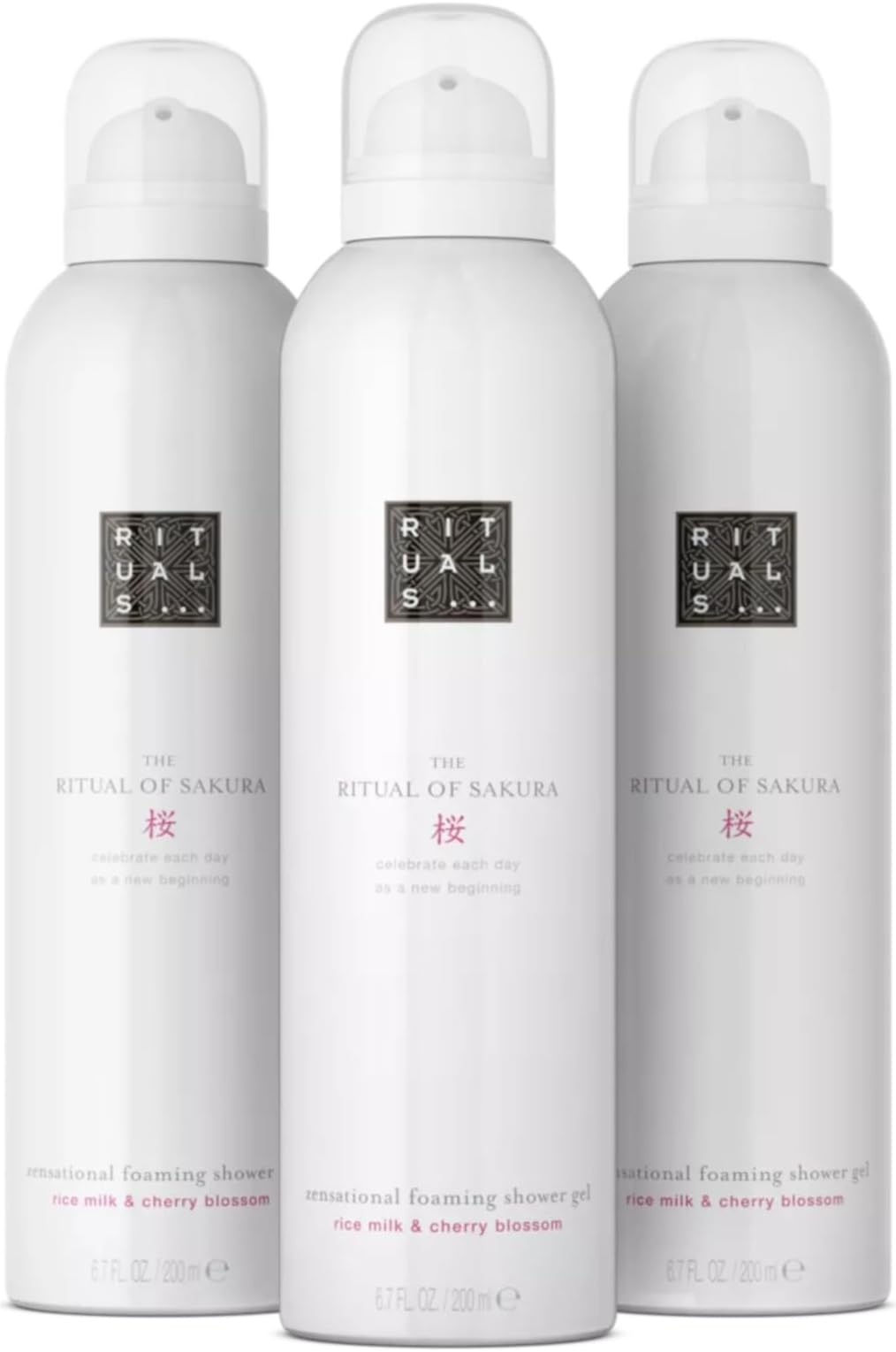 Sakura Shower Foam Value Pack Cherry Blossom 3 x 200ml