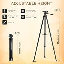 Syvo S-520 (57 Inch) Lightweight Aluminum Tripod with Mobile Holder for DSLR Camera & Smartphone with Operating Ht. 4.75 Ft, Max Load Capacity Upto 2 kgs with 360 Degree Ball Head, Carry Bag Included gallery image