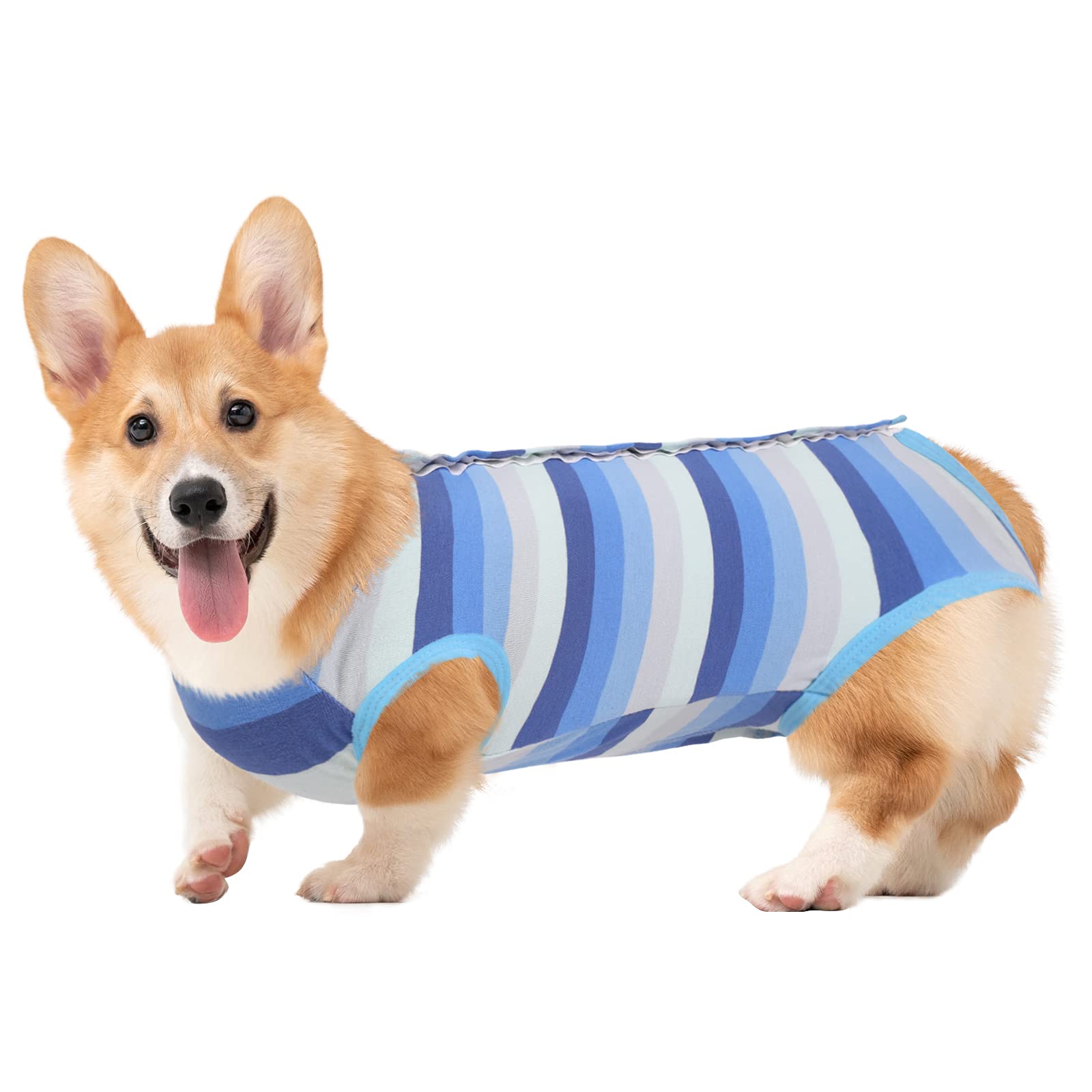 SAWMONG Dog Recovery Suit for After Surgery, Pet Surgery Surgical Recovery Snugly Suit Onesie for Small Medium Dogs, Prevent Licking Dog Bodysuit, Substitute E-Collar & Cone