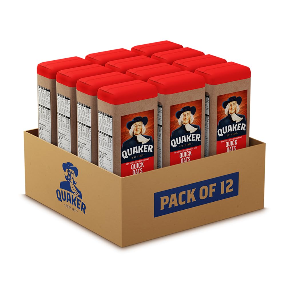 Quaker Multipack Quaker Quick Oats, Multi-Pack, 1kg (Pack of 12) : Amazon.ca: Grocery ...