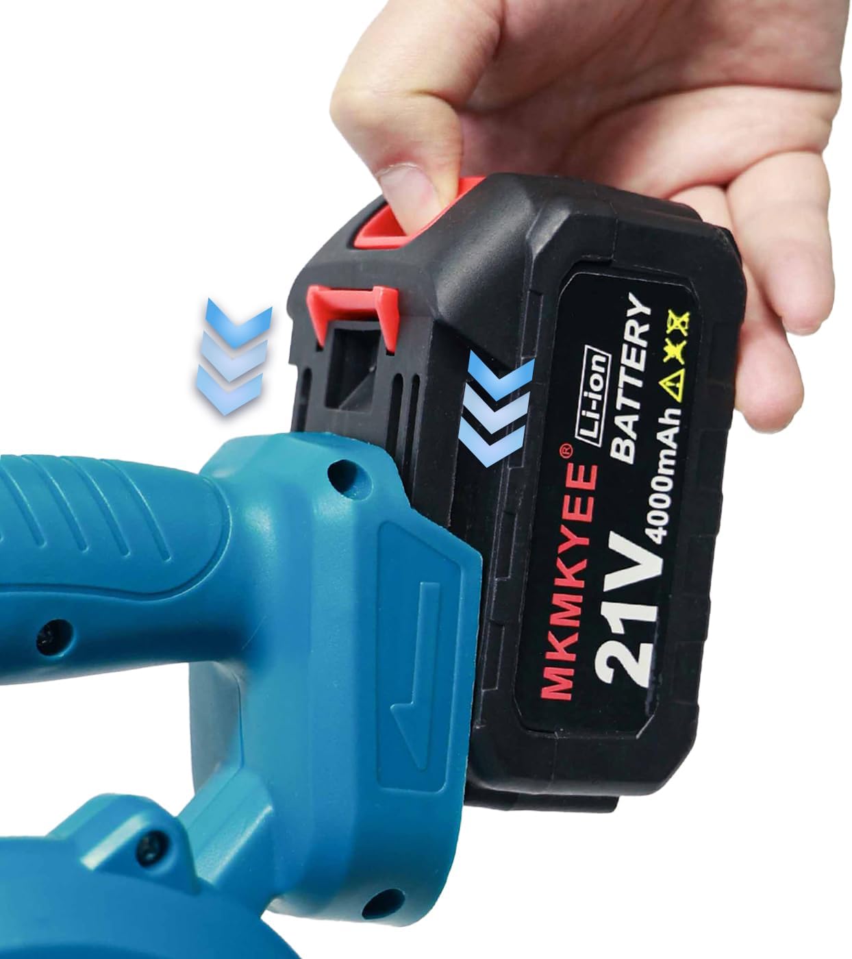 21V Lithium Battery and Charger Cord, 4.0 Ah Battery with Charger Adapter Led Indicator Compatible for Cordless Tiller Cultivator - Image 8