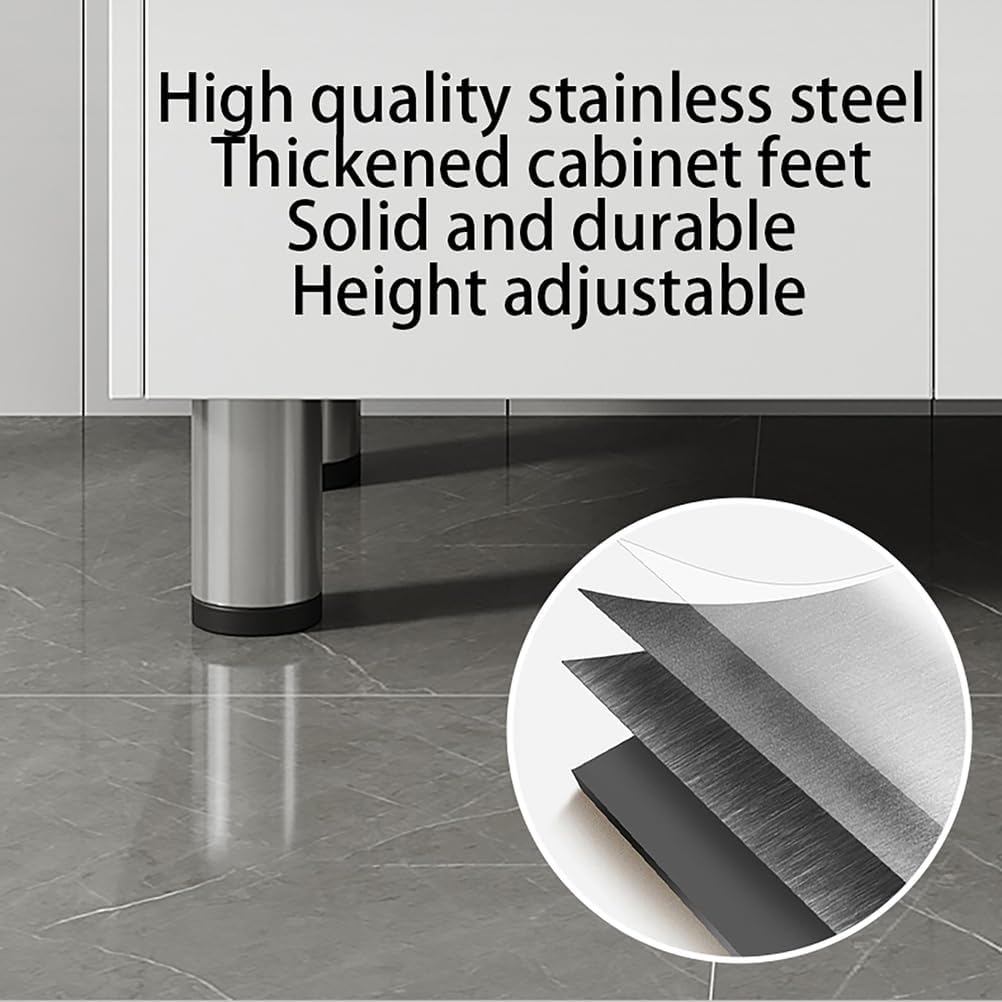 19.6-29.5In Stainless Steel Laundry Sink,Utility Sink Free Standing Single Bowl Kitchen Sink,with Cabinet,with Hot And Cold Water Faucet,Ideal for Bathroom,Garageand Outdoor,White,50*40*79cm