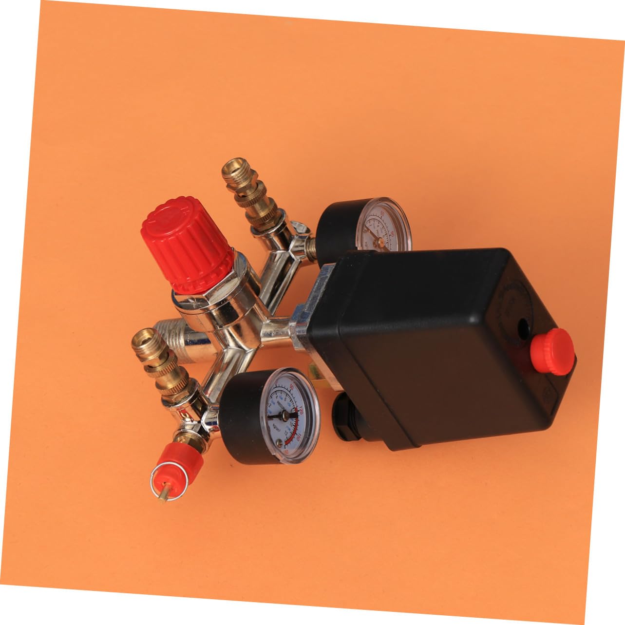 Pressostato per Compressore Aria 16a 1, 25 Mpa in Metallo | Regolatore Pressione Compressore Aria con Manometri, Accessorio per Compressore Aria, Installazione Semplice