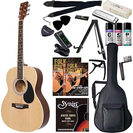 Amazon Honey Bee アコースティックギター F 15 初心者入門16点セット ナチュラル アコースティックギターセット 楽器 音響機器