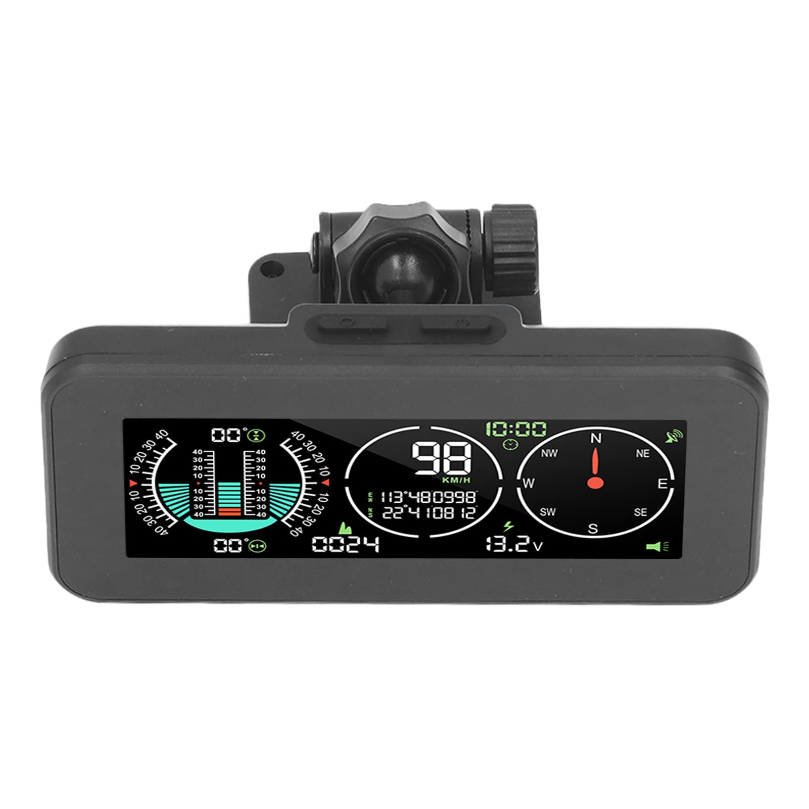 Shanrya Inclinomètre écran HUD haute sensibilité pour motos pour véhicules tout-terrain