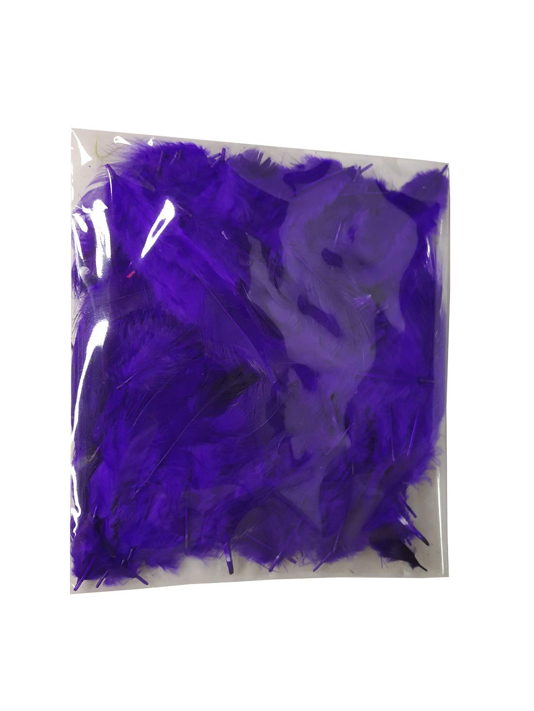 (Pack of 1) Natural Dyed Blue Multi-Purpose Craft Feathers (Approximately 80pc) for Dream Catcher, Artificial Jewelry Making, Art & Craftworks, DIY Hobby Crafts, Kids Projectworks & Scrapbooking 1