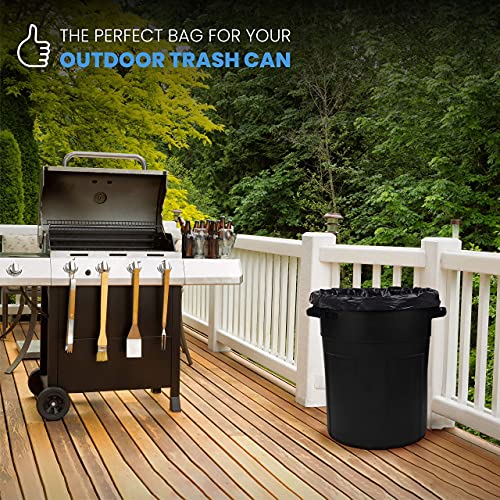 Toughbag 55 Gallon Trash Bags, 35 X 55” Large Industrial Black Trash Bags (50 Count) - 55-Gallon Outdoor Garbage Bags For Commercial, Janitorial, Lawn, Leaf, And Contractors - Made In Usa #TOP6
