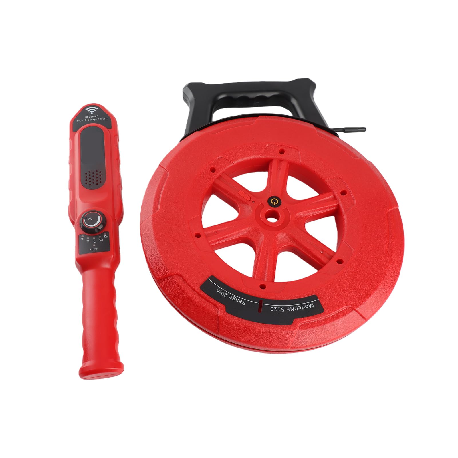 FTVOGUE Herramienta de Diagnóstico de Bloqueo de Tuberías, Escáner de Bloqueo de Tuberías Resistente Al Agua IP67, Sensibilidad Ajustable de 300 Hz, Alarma de Señal Fuerte para Fontaneros, (NF-5120)