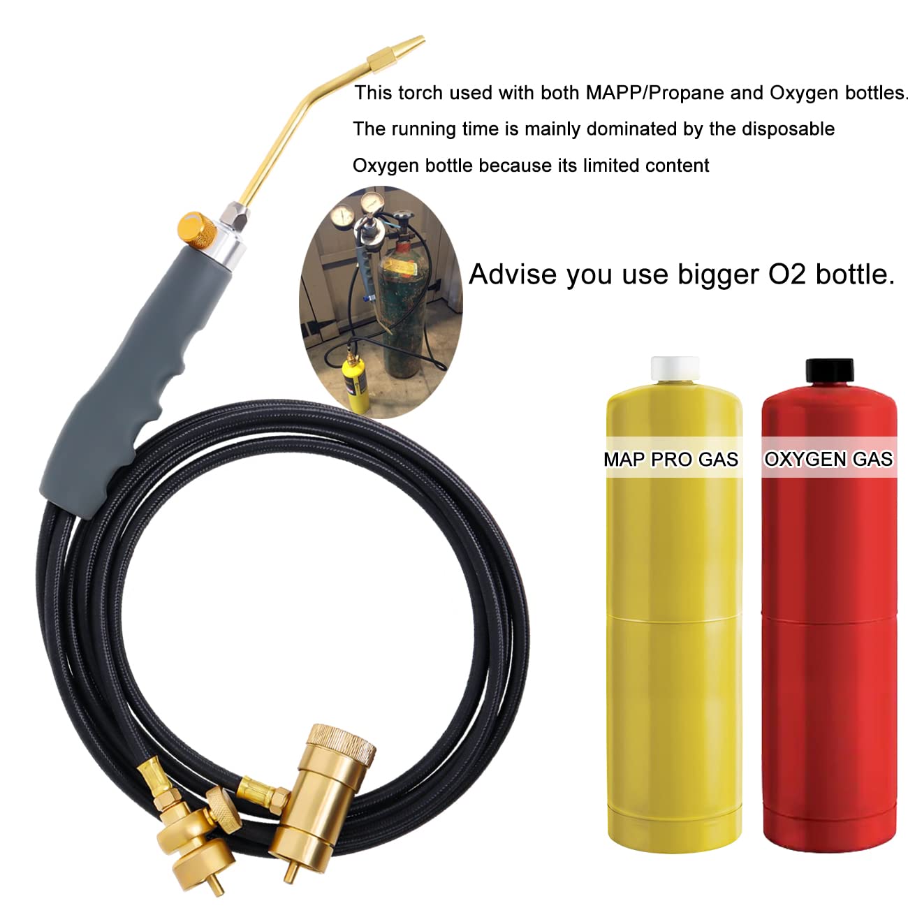 Amazon | プロパン酸素トーチキット BLUE-FIRE対応 MAP-P ガストーチ