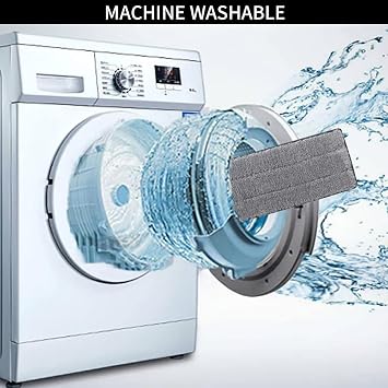 HUYIWEI Microfibre Mop Cleaning Pads for Flat Mop Pack of 6