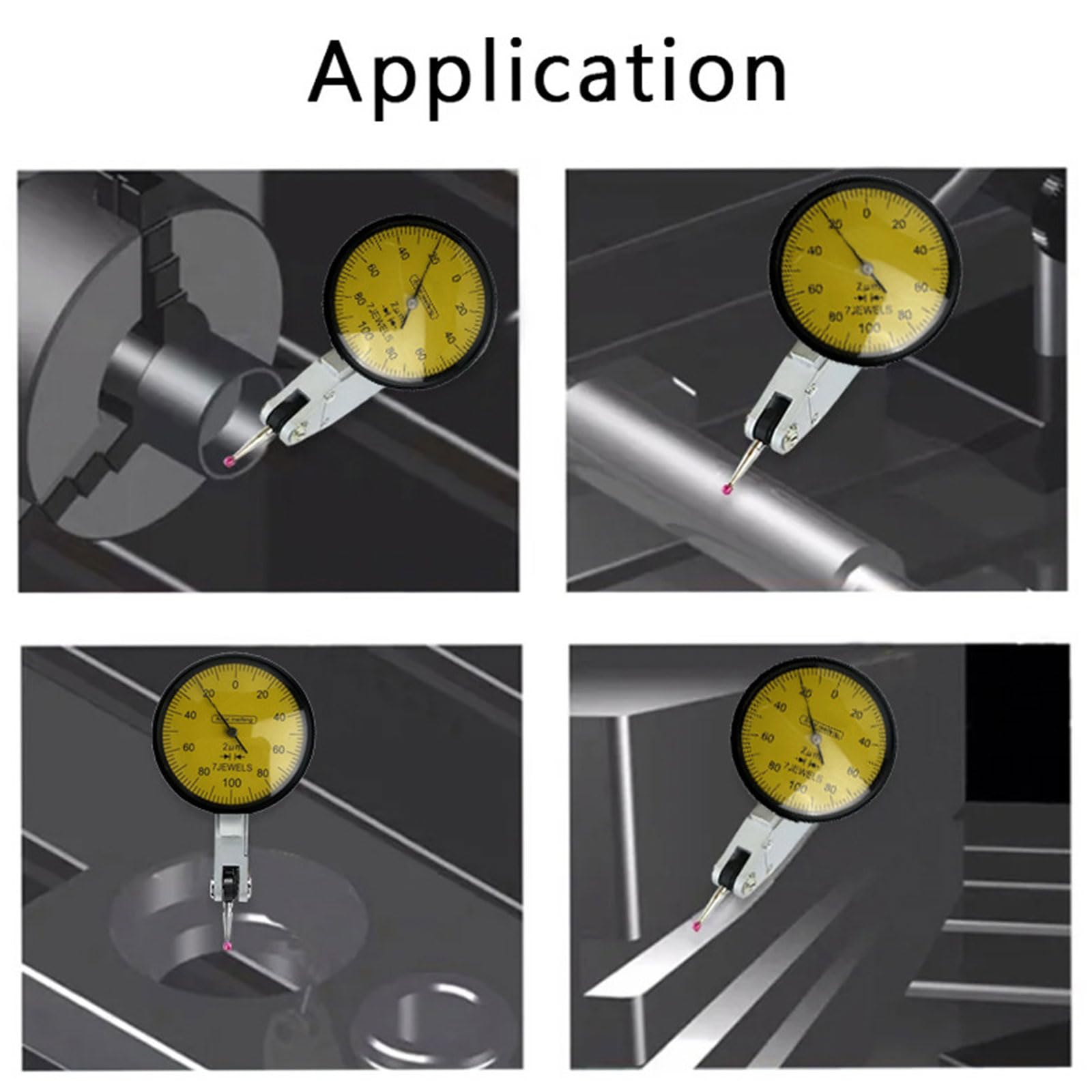 Leve di ingegneria meccanica faccia indica alta precisione resistente agli urti Disegni Strumento di misurazione per uso professionale Tecnico di officina