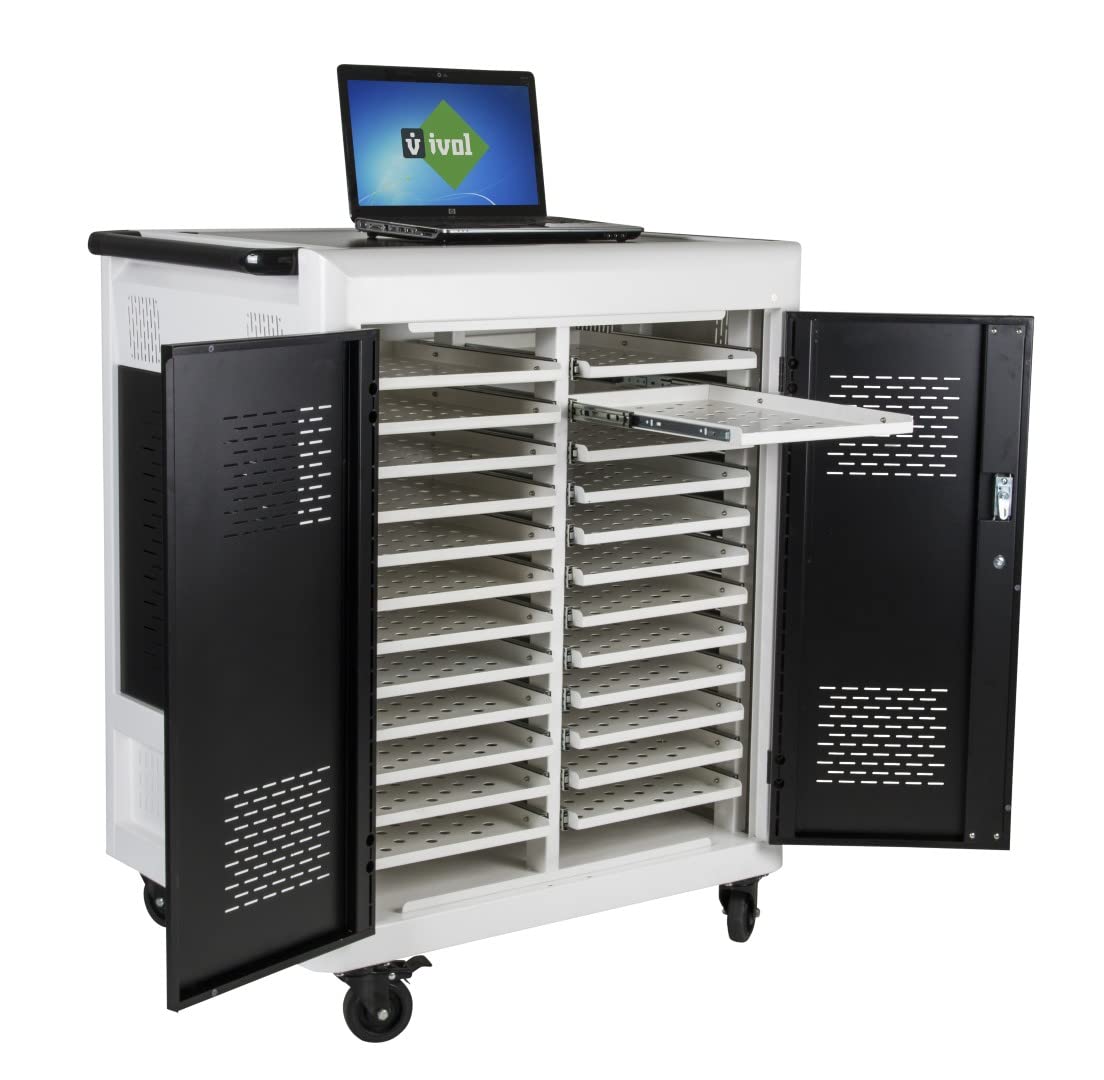 Laptopwagen - Safecart 24 PRO+ - Aufbewahrung von Notebooks im Büro