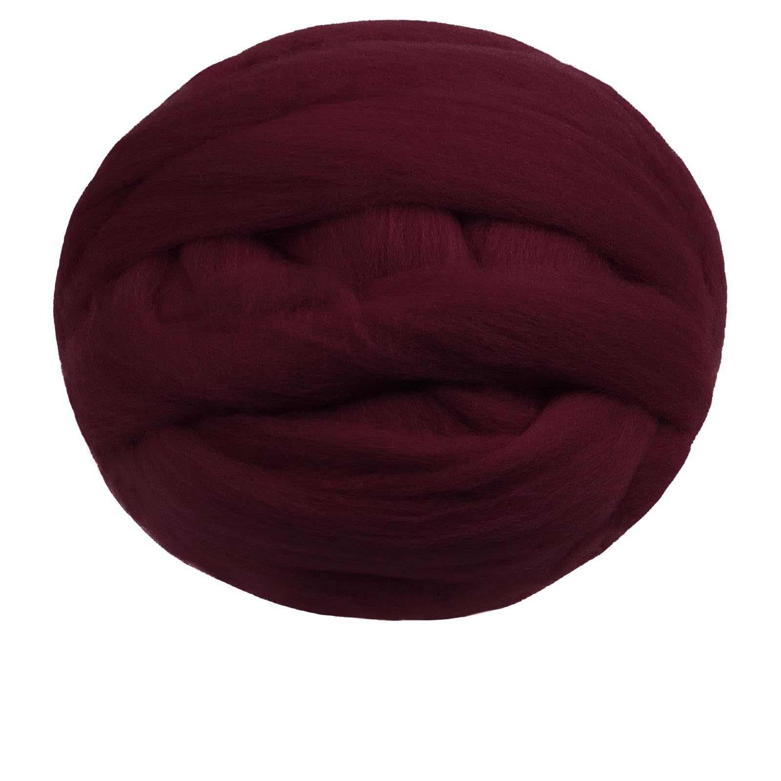 Uiopa Needle Felting Wool, 100g Felting Wool Soft Wool Roving Yarn, Wine Red Wool Roving for Needle Felting, Wet Felting, Felting Projects, DIY Crafts