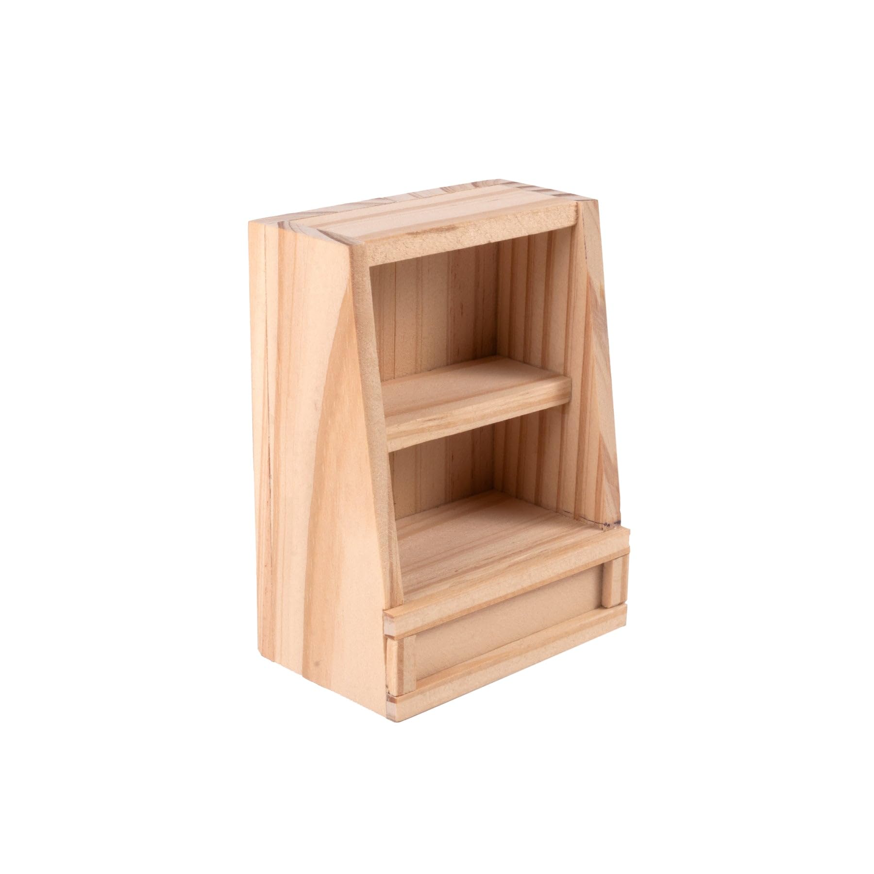 Little Birdie Wooden Miniature Shelf Approx L2.95 x W1.25 x H3.03inch 1pc| for Home, Office Desk, Living Room, Figurines, Model, Showpiece, Doll House, Perfect Decor Items 1