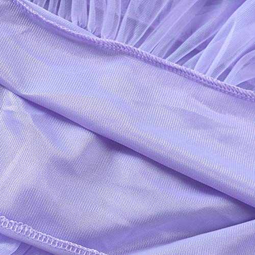 Baby Girls Tutu Skirt Princess Fluffy Soft Tulle Ballet Birthday Party Pettiskirt Purple 4T #TOP5