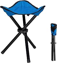 Foldable Anti-Slip Three Leg Stool for Outdoor Camping, Travelling, Hiking Portable and Foldable | 40 x 6.5 X 6.5 CM | Multi Color