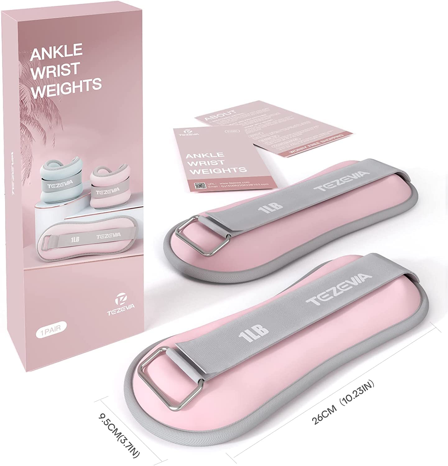 Gewichtsmanschetten 0,5kg Set - Verstellbare Knöchel- & Handgelenksgewichte