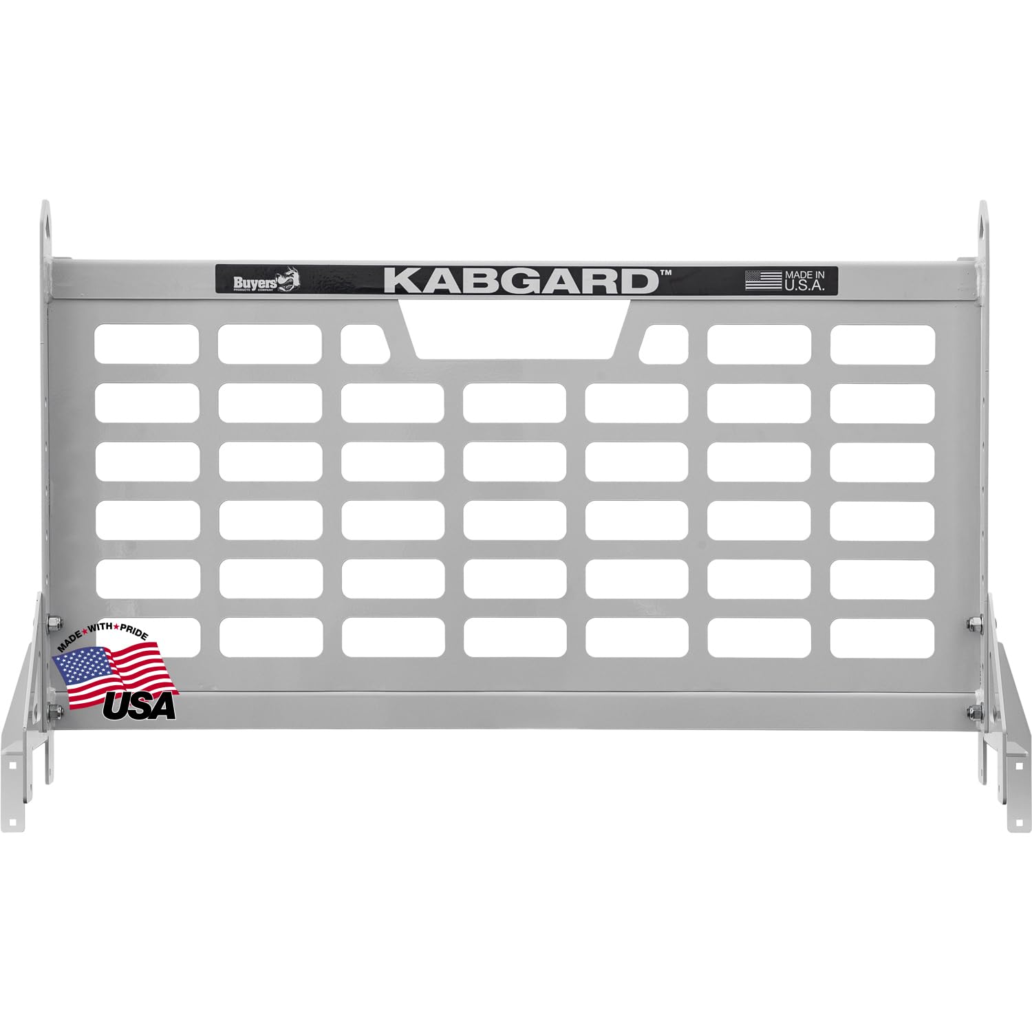 Buyers Products 5404927 Kabgard Headache Rack W/Mounting Kit for Dual-Wheel Service Body Trucks, 49 Inch, White Gloss Finish, Service Body Headache Rack Kit