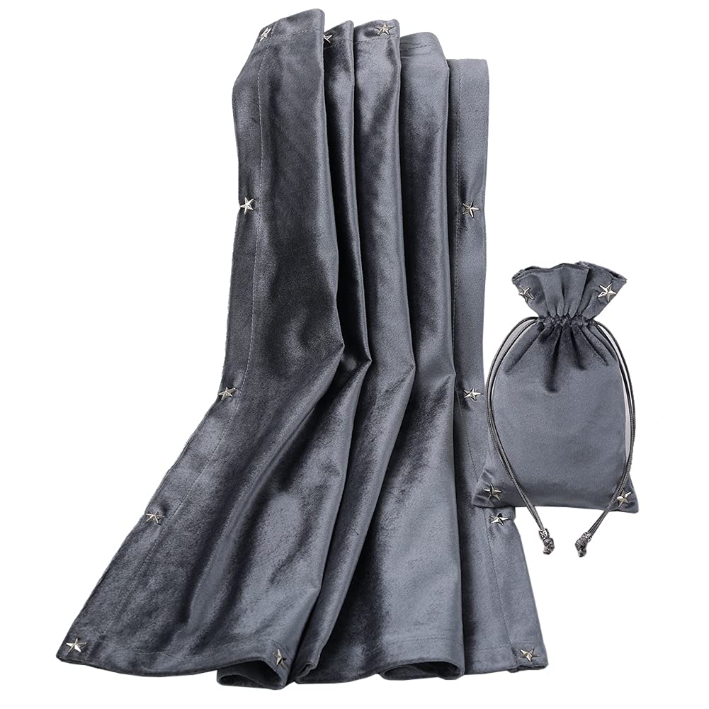 BLESSUME Altar Tarot Card Table Cloth with Tarot Bag Divination Wicca Velvet (Gray 5) — image 1