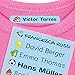 50 Etiquetas adhesivas para ropa personalizadas. Pegatinas termoadhesivas con nombre para marcar la ropa de niños y bebés (con plancha). Tamaño 6 x 1 cm. Resistentes a lavadora.