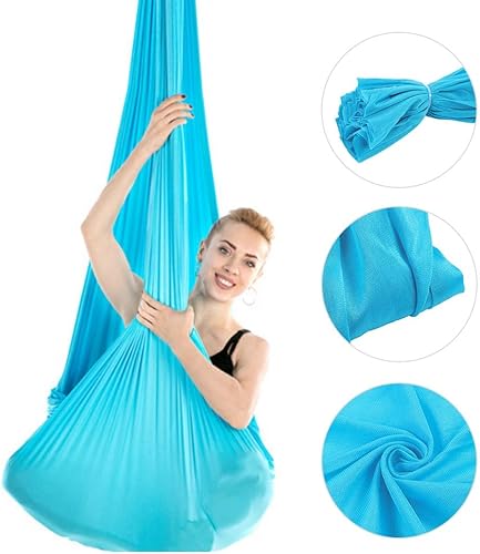 Miniatura 2 de Hamaca de yoga aérea de 9.2 ft, juego de columpio de yoga para pilates aéreos, ejercicios de inversión de yoga antigravedad, flexibilidad mejorada y