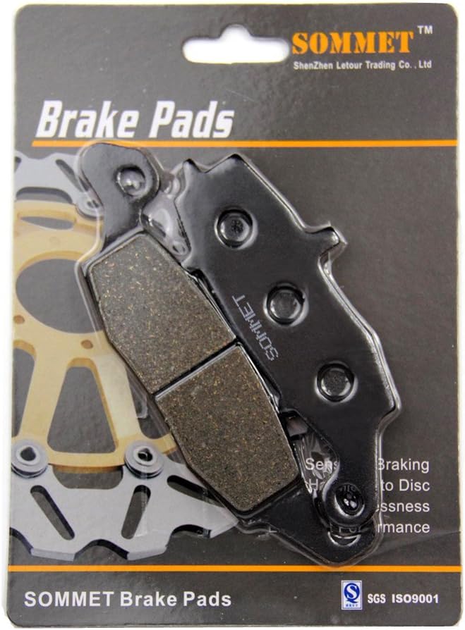 SOMMET Motorcycle Rear Brake Pads Disc 1 pair for Kawasaki VN 1700 A/F/K Vulcan Voyager Custom Classic (2010-2013)
