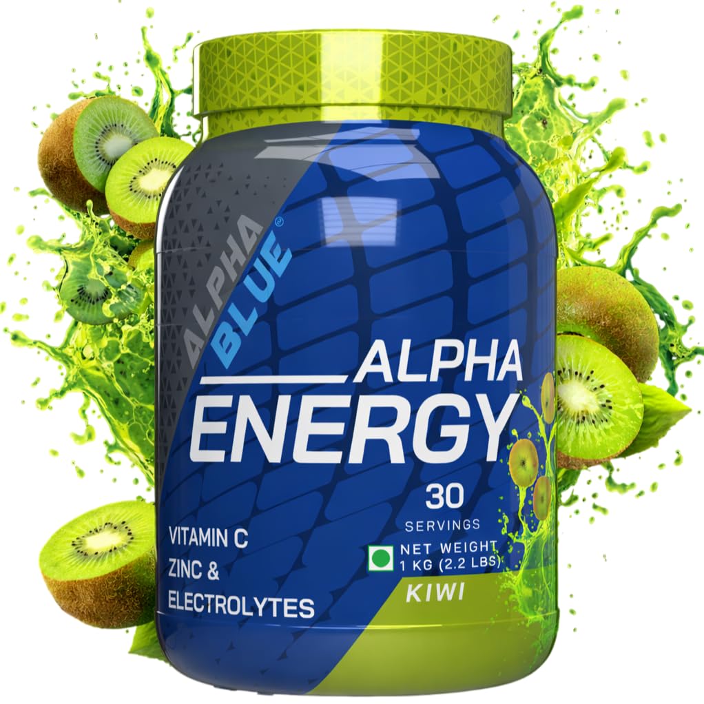 ALPHABLUE Alpha Energy – Kiwi | 1KG Pre-Workout Powder | 30 Servings | BCAAs, Vitamin C & Zinc for Strength & Recovery | Electrolytes for Hydration | Enhances Endurance Focus | Refreshing Kiwi Flavor-image-14