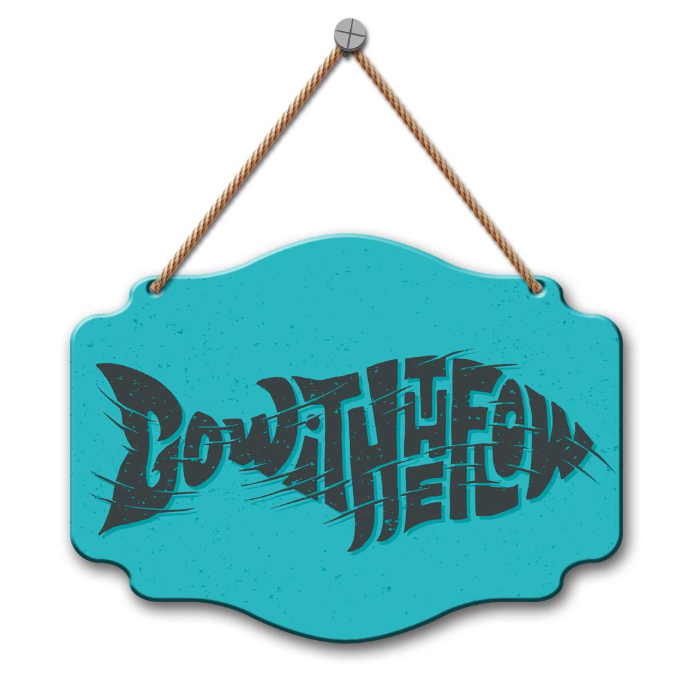 Yey Wooden Wall Hanging Go with the Flow Motivational Quote Printed Home Decor 7.5X10 Inches - for Home Decoration, Entrance Decor, Door Hanging Plaque Sign for Room Decoration