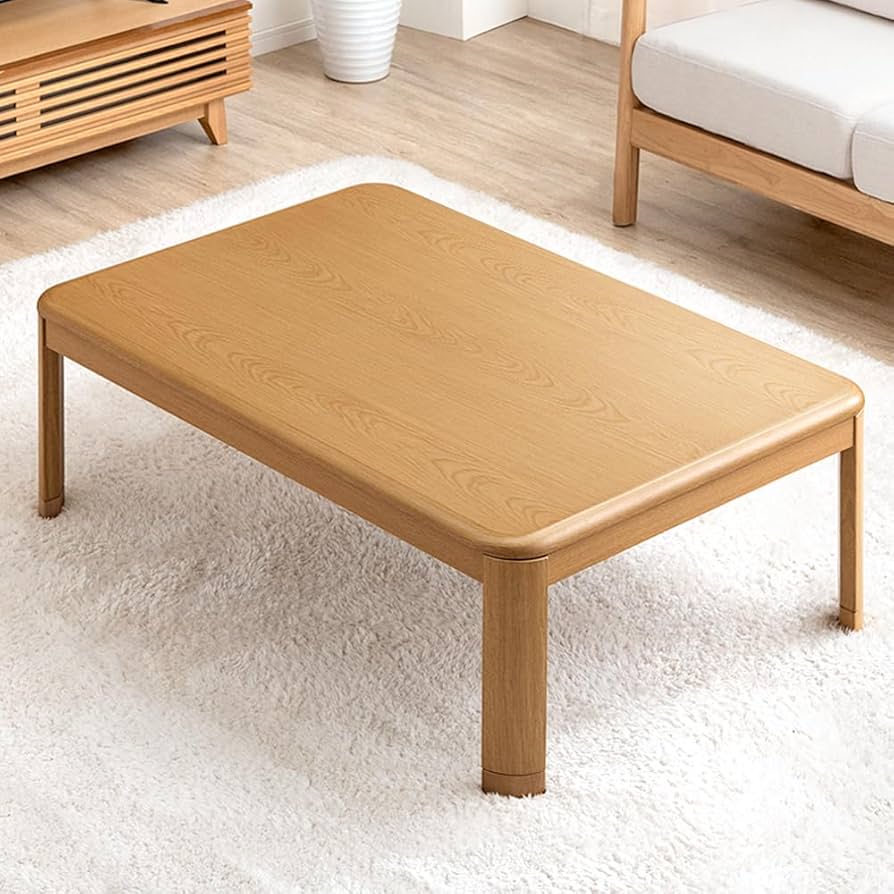 Amazon | タンスのゲン こたつテーブル 長方形 120×80cm 木目 UV塗装
