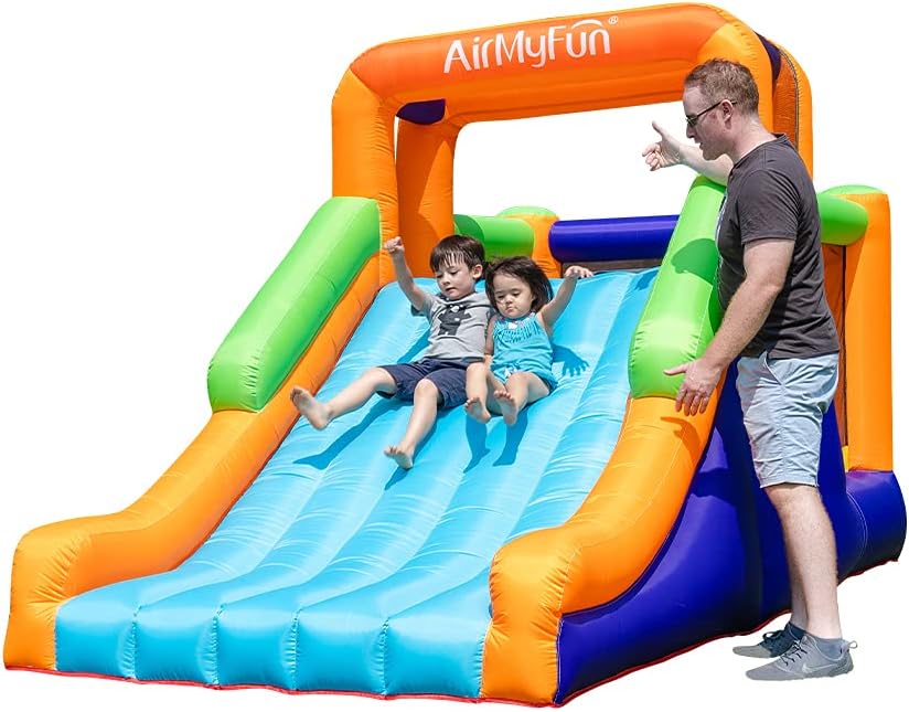 AirMyFun Bounce House with Slide Inflatable Durable Sewn