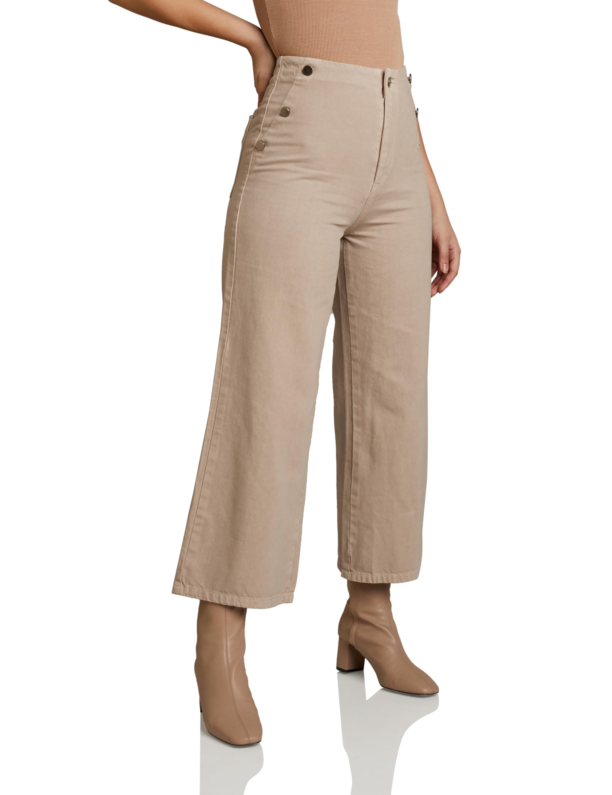 amazon brand - symbol Women's High Waist Denim Culottes-picture-21