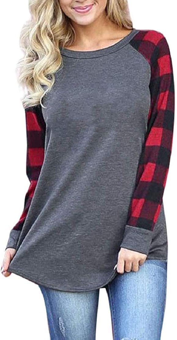 Merry Christmas Tree Shirt for Women Raglan Long Sleeve Baseball Tees Shirts Novelty Graphic T Shirt : Clothing, Shoes & Jewelry