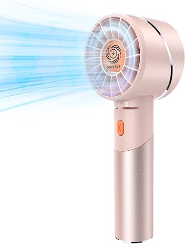 Miniatura 10 de Ventilador de Mano, Ventilador Turbo Portátil, Potente Ventilador Personal (Motor de Alta Velocidad de 7000 rpm, Batería Funciona 3-16 H), Mini
