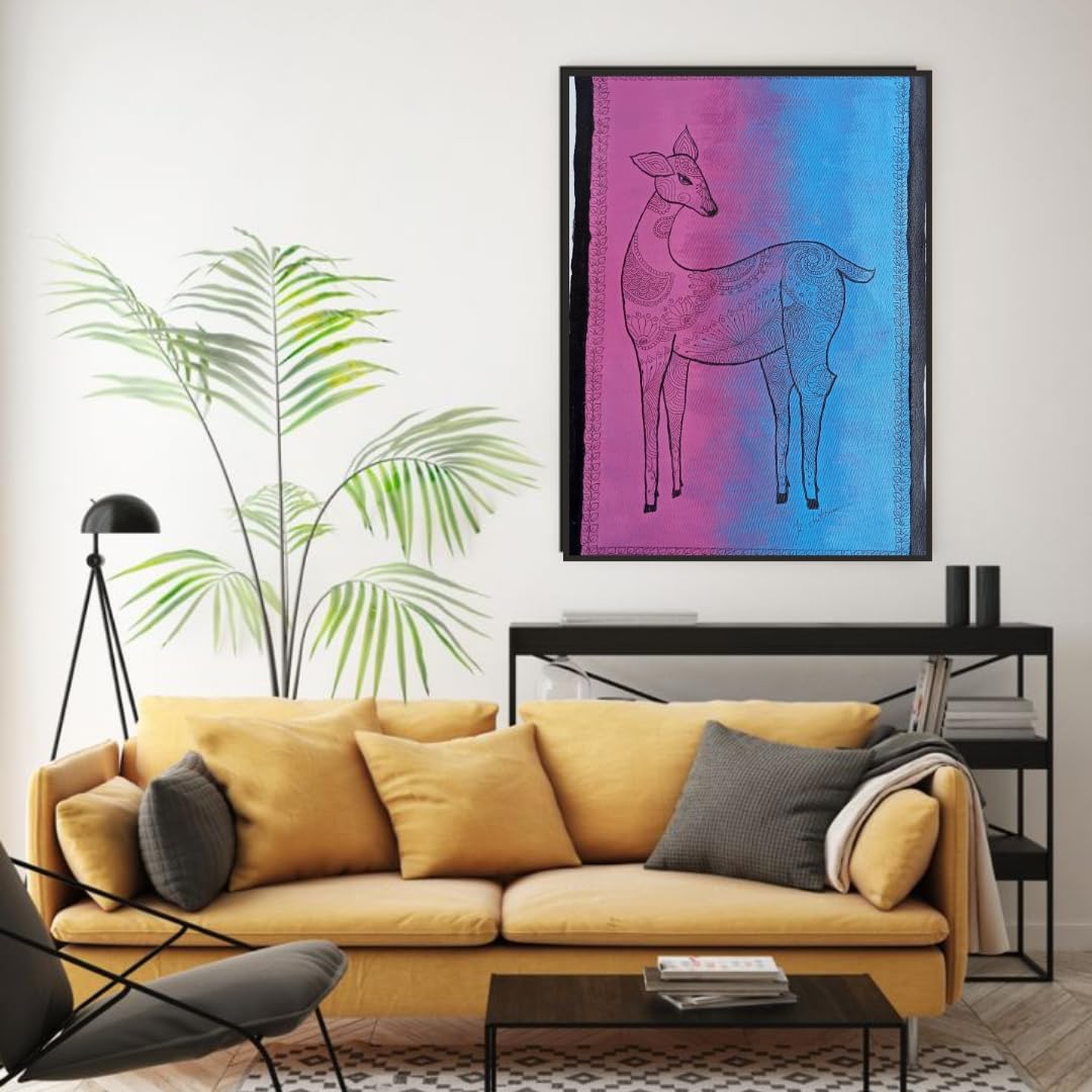 ARTOPUS Wall Art for Home Decor | In the Realm of Colors, Acrylic on Canvas Roll Sheet | Painting for Home Decoration | Acrylic Oil Painting Wall Decoration (46x30 CM)