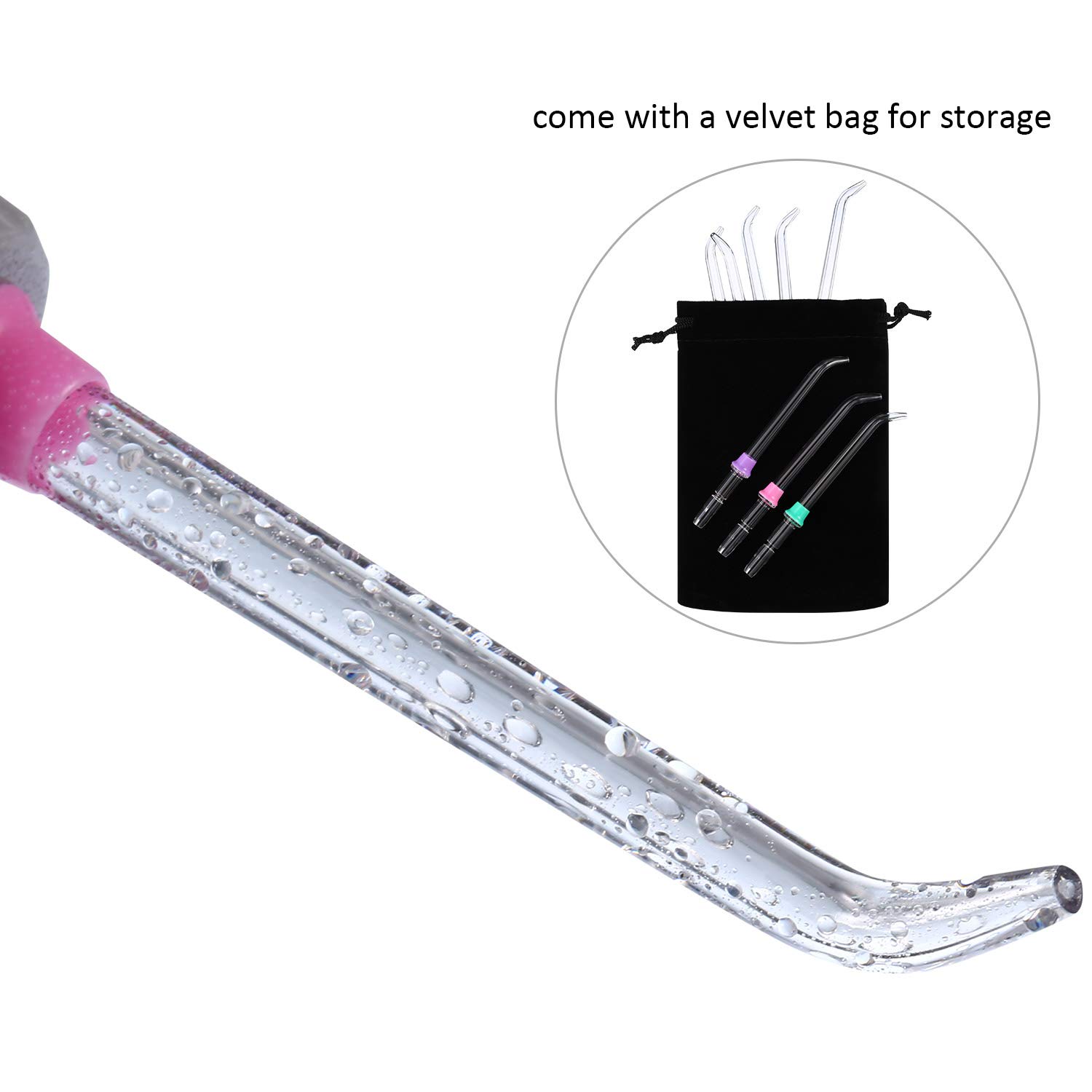 Classico Ricambio Punte Spruzzo Dentario Acqua Idropulsore Ugello Accessori per Waterpik Water Flosser (Like Wp-100) e Altri Irrigatori Orali (6 Pezzi)