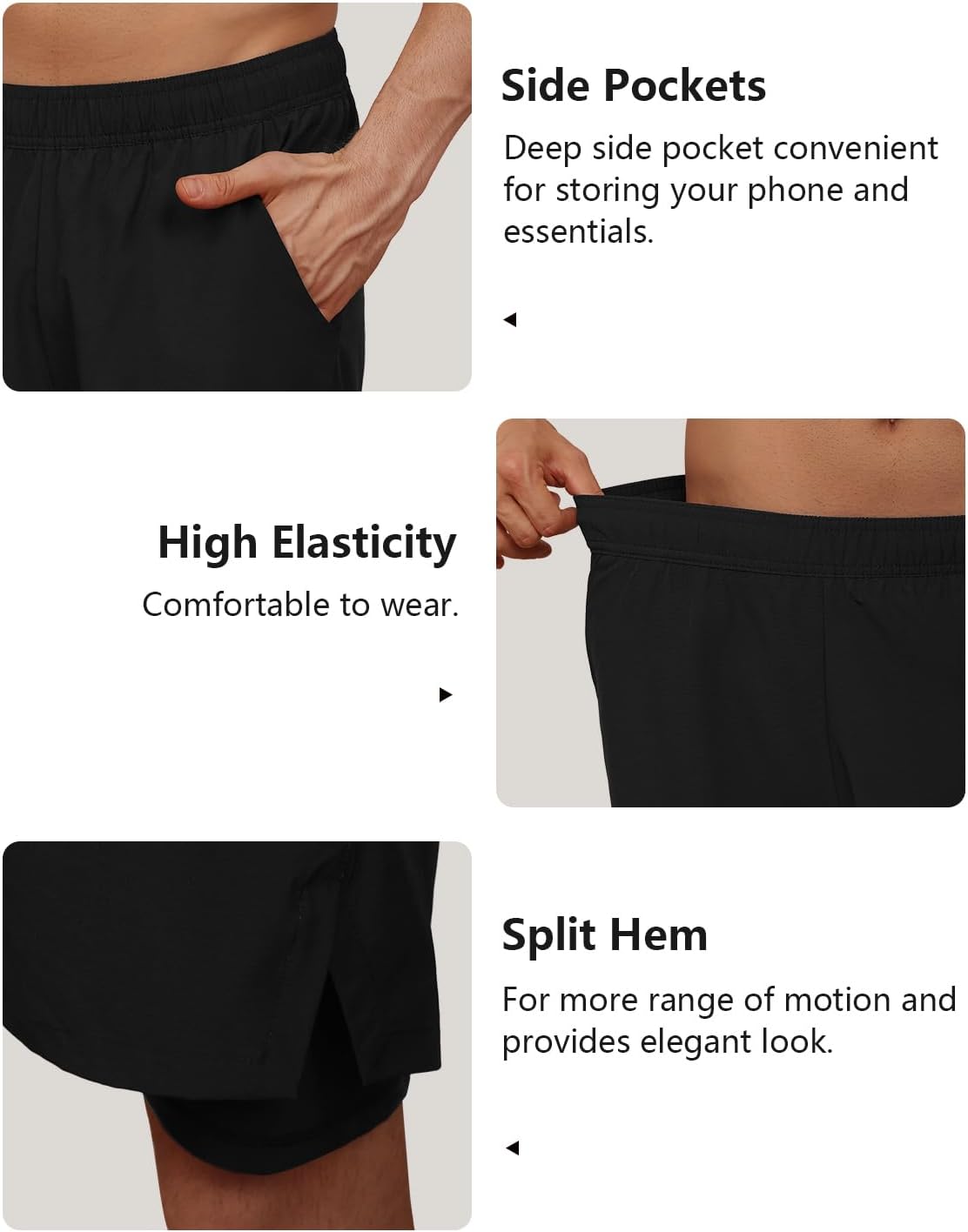 Mens-Swim-Jammers Athletic-Swimwear Quick-Dry-Shorts Durable-Team-Swimsuits - Drawstring Competition Swimming UPF50+ - Image 4