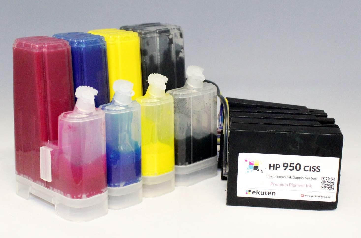 Ekuten Refill Ink System CISS Compatible Ink Cartridge for HP 950 950XL officejet pro 8100 8600 8610 8620 8630 8615 8625