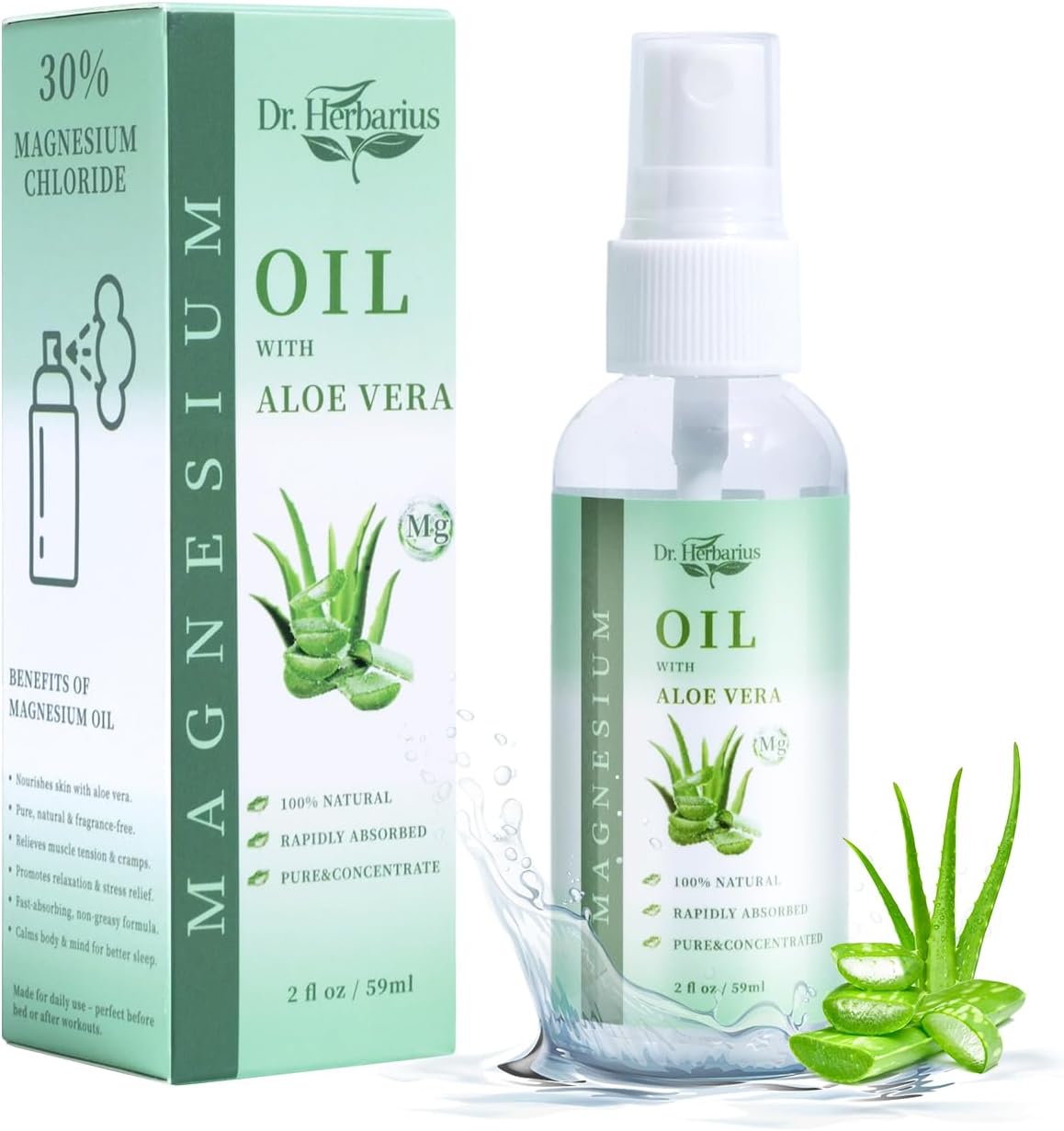 Pure Magnesium Oil Spray—Topical Magnesium Spray for Feet Relax and Better Sleep with Pure Dead Sea Magnesium & Lavender Oil, Nighttime Calm, Daily Muscle Soreness & Cramps Relief, Lavender, 5 FL OZ.