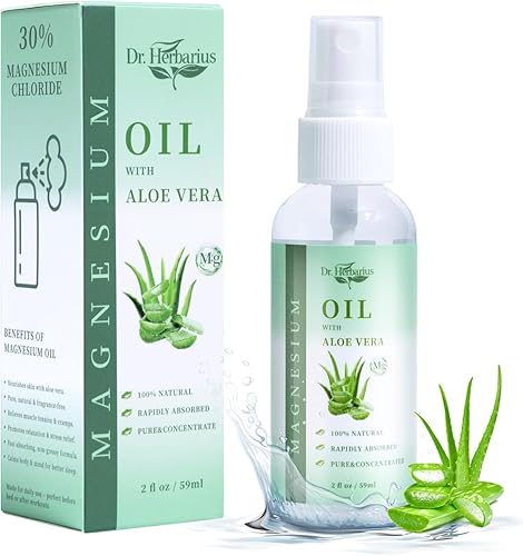 Aceite de magnesio para pies, spray de aceite de magnesio tamaño viaje magnesio tópico puro del mar muerto, hipoalergénico, no graso, fácil de