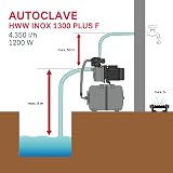 T.I.P. 31155 Domestic Waterworks, HWW Inox 1300 Plus F, Stainless Steel with Pre-filter - 7