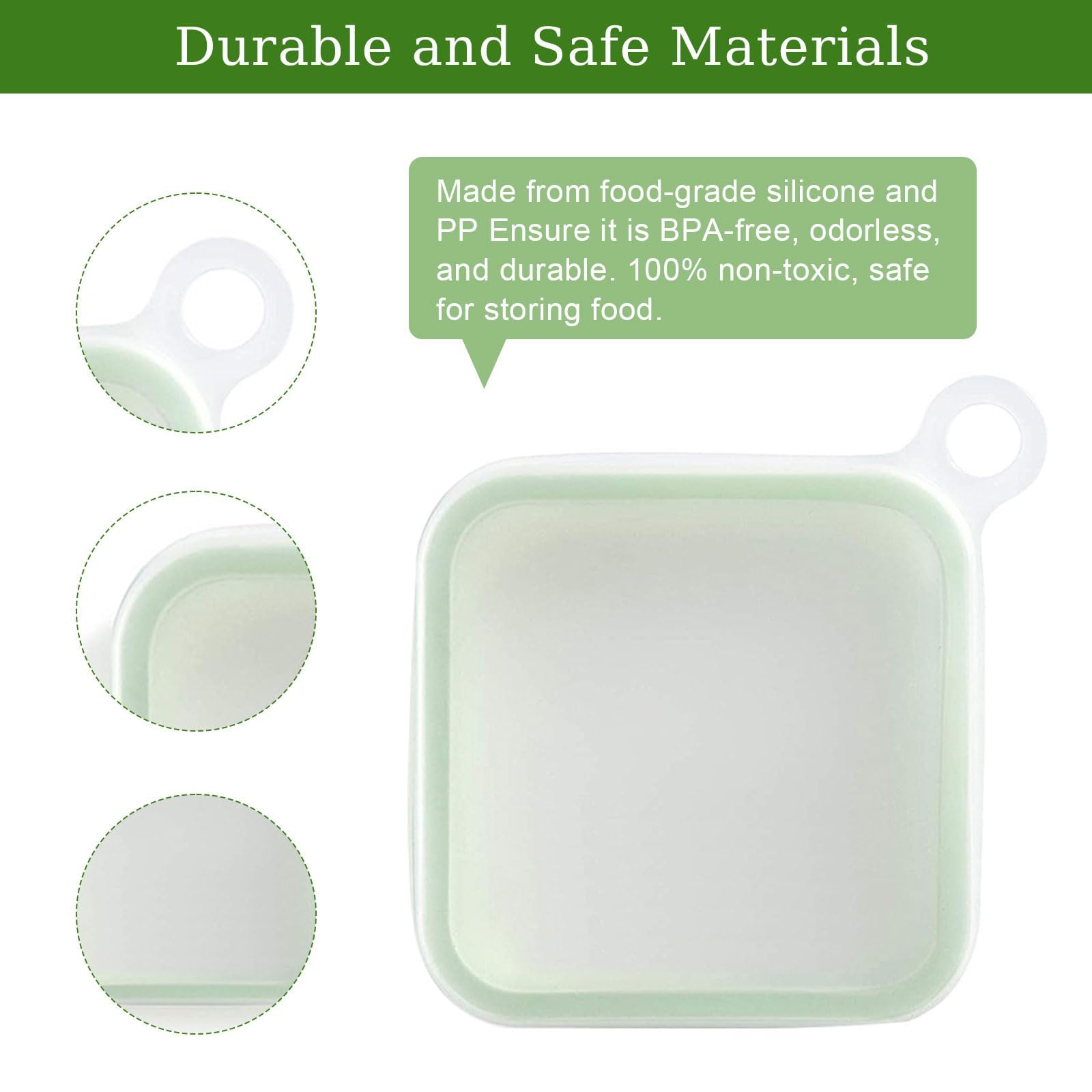 VZU Sandwich Box, Sandwich Container, 1 Unit, Reusable Sandwich Box Container with Lid - Image 3