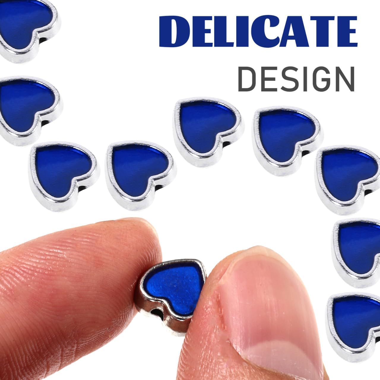 Heart-Shaped Spacer Beads for Jewelry Making 0.31In Alloy Beads Kit for DIY Bracelets Necklaces Earrings and Crafts - Image 6