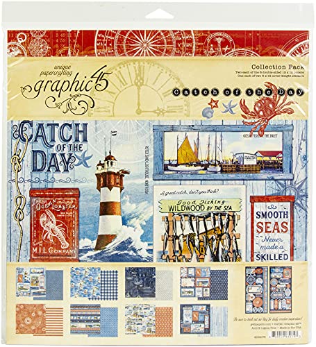 Graphic 45 Collection Pack 12"X12"-Catch Of The Day Cover