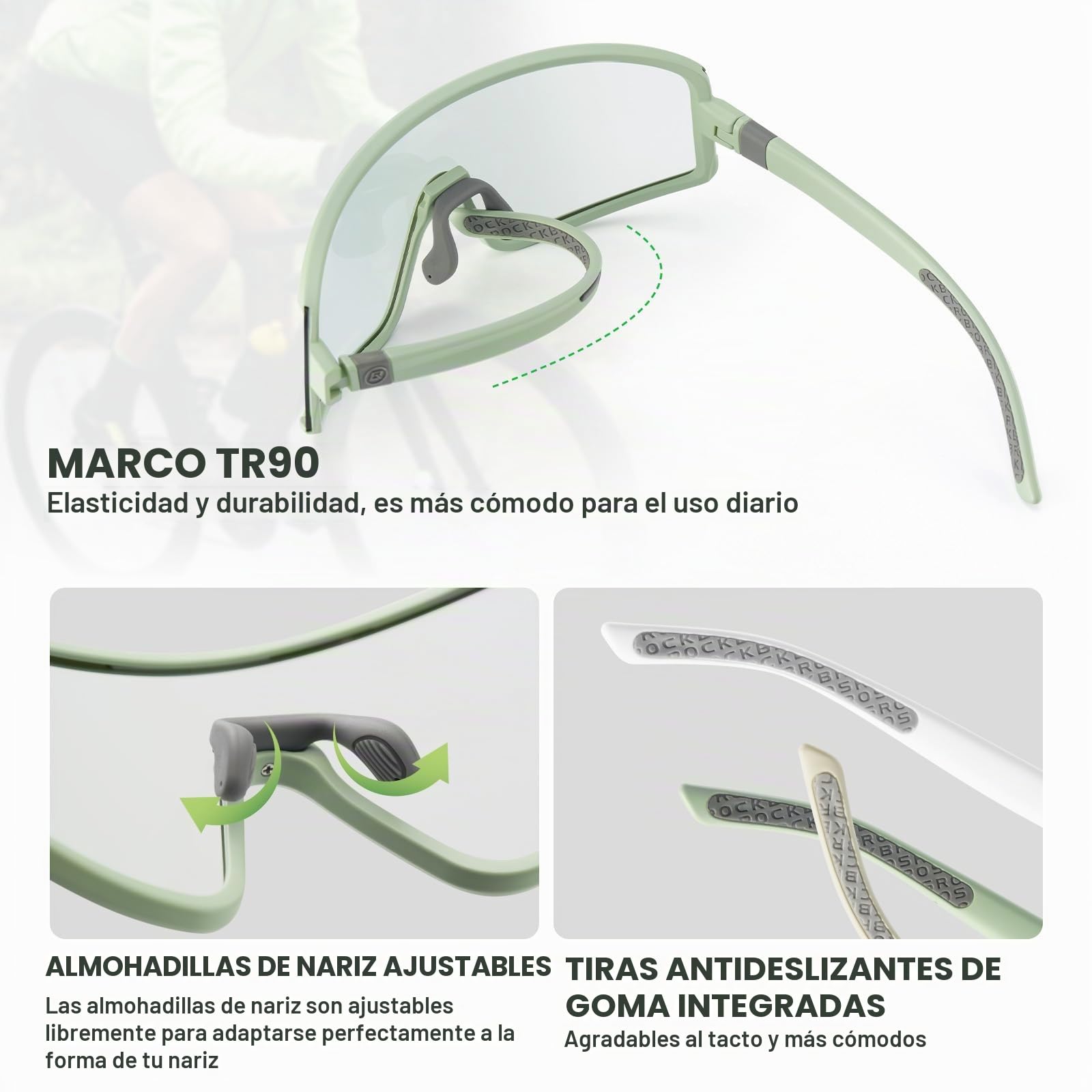 ROCKBROS Gafas de Ciclismo, Gafas Polarizadas Outdoor para Hombre y Mujer, Anteojos Deportivos para Bicicleta Carretera MTB