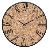 Coloris : Beige Paris Prix Atmosphera Créateur d\'intérieur - Horloge Murale Déco en Paille Nico 50cm Beige