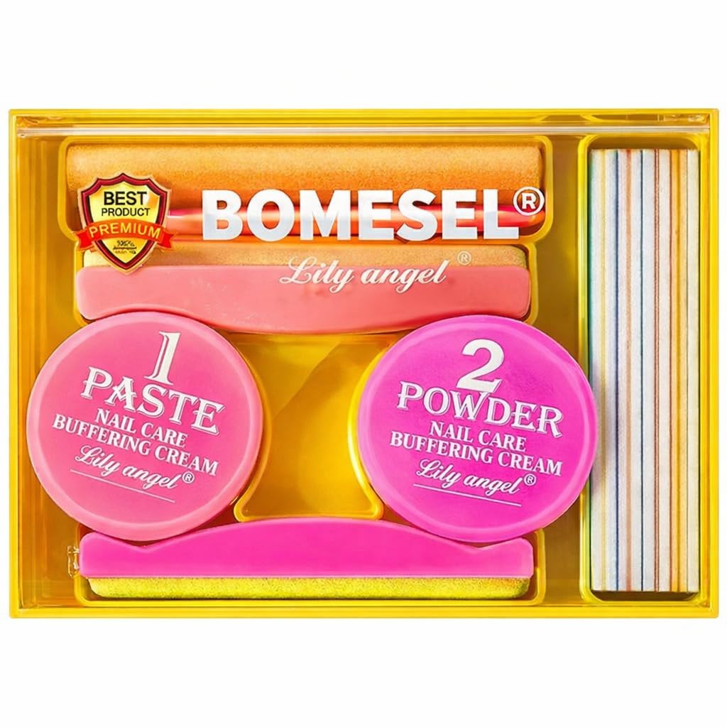 Kit Manucure Japonaise & Pédicure – Coffret Complet Polish, Buffer, Crème pour des Ongles Nourris et Réparés - Sans Vernis & Laisse l'eau pénétrer sur l'ongle