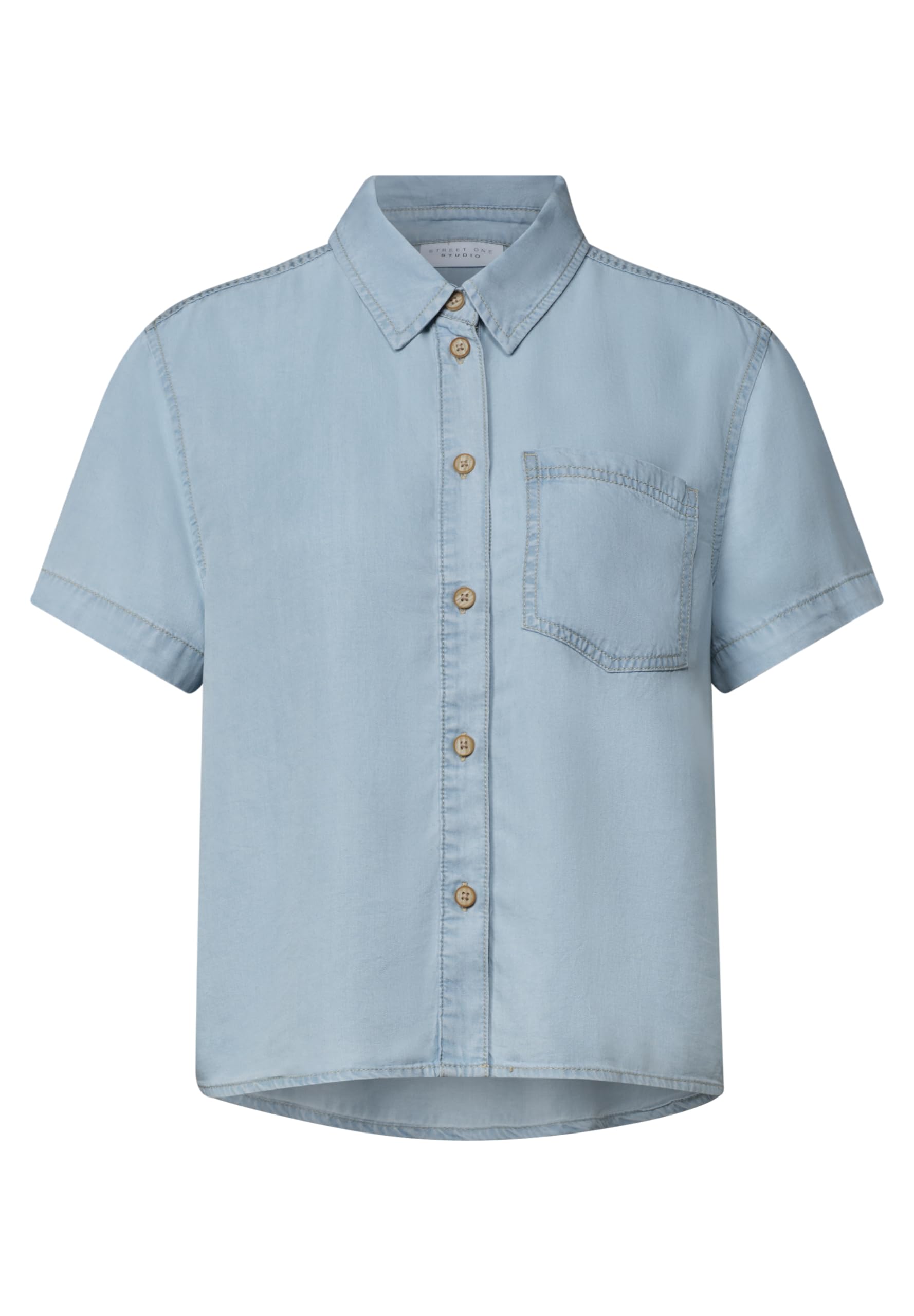 Street One Studio 3413202 Camicia a Maniche Corte in Lyocell Donna (Pacco da 1)