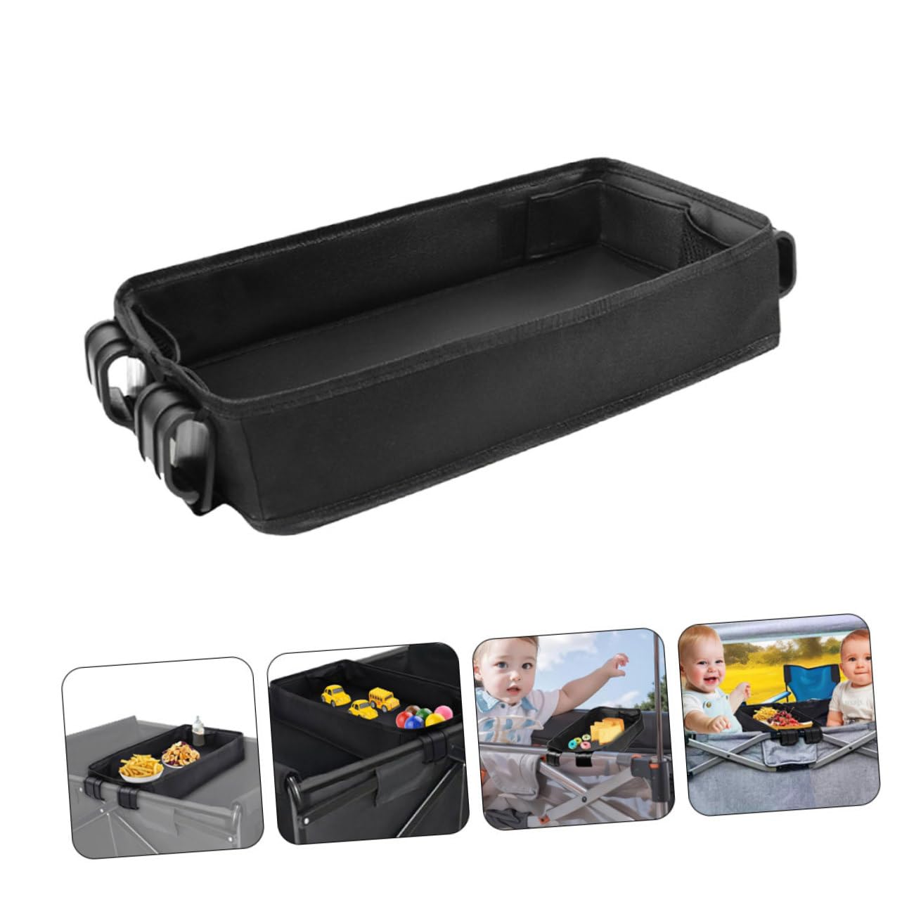 Kisangel Plateau Pour Poussette Porte-collation Universel Porte-gobelet Accessoires Pour Poussette Plateau Pour Chariot